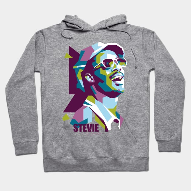 Stevie Wonder Popart Hoodie by masnono